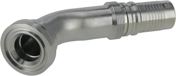 Pièces agricoles - Hydraulique - Raccord à sertir 4SH-DN40 avec flasque ø63,5 mm 45°