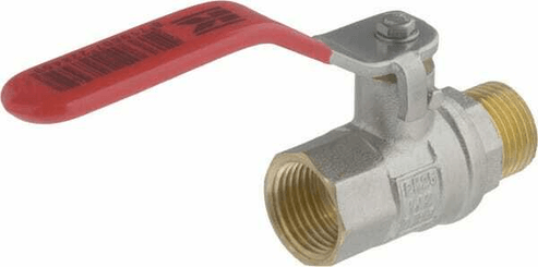 Pièces agricoles - Hydraulique - Vanne à bille BSP femelle/mâle 1/2" + poignée SS