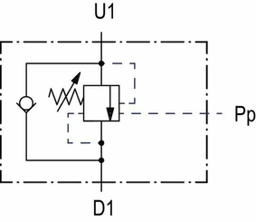 Pièces agricoles - Hydraulique - Soupape d'équilibrage N1116 3/8 G5P4