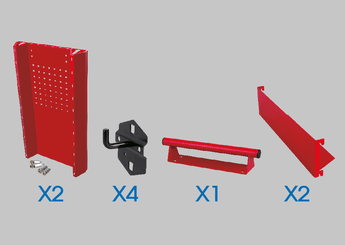 Outils - Outils divers - Support latéral perforé pour servante - 5 pièces