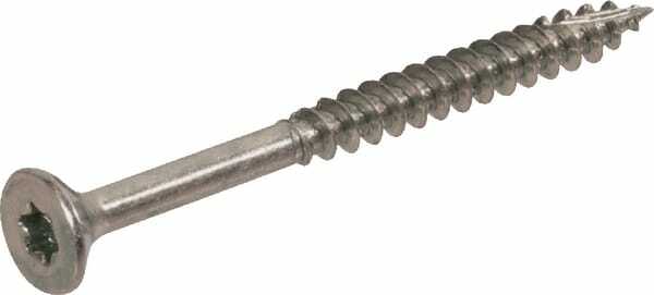 Pièces agricoles - Fasteners - Vis à bois, Ø 6x120 mm, TX25, à tête fraisée, acier inoxydable