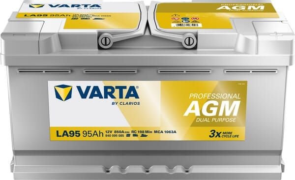 Pièces agricoles - Eclairage - Battery 12V 95Ah 850A LA95 VARTA Professional Dual Purpose AGM