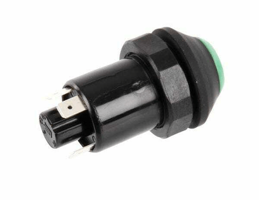 Pièces agricoles - Electricité - nterrupteur à poussoir, rapide, rond, vert