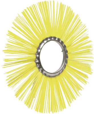 Pièces agricoles - Aménagements paysagers - Brosse rotative poly 540 x 160mm jaune Ø 2.2mm