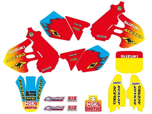 Pièces Quad & Motos - Equipement véhicule - Kit déco complet TECNOSEL Team Suzuki 1999