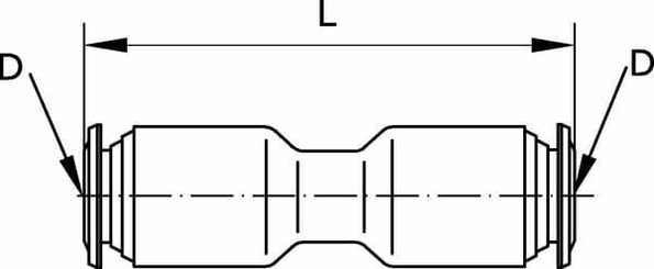 Pièces agricoles - Pièce pneumatique - Embout à enfoncer droit 6 mm