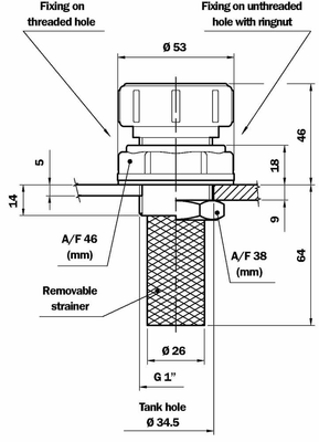 Pièces agricoles - Hydraulique - Bouchon de remplissage de réservoir TC50-GAL-90-PROC-70