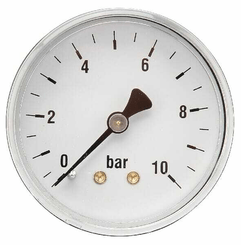 Pièces agricoles - Hydraulique - Manomètre Ø63 0-10bar ¼" ar.