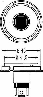 Pièces agricoles - Eclairage - Ampoule R2 -12V-45/40W P45t-41