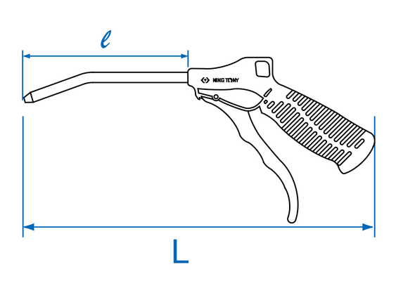 Outils - Outils divers - Soufflette haut débit - filetage cuivre longueur 500mm 85-90dBA