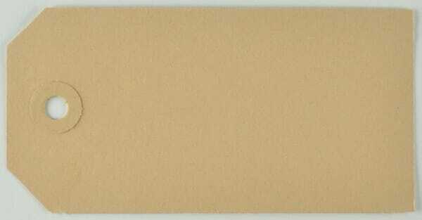 Pièces agricoles - Outils atelier - Étiqu. marron 60x120mm 1 trou