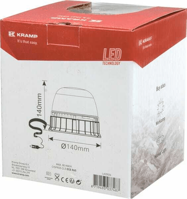 Pièces agricoles - Eclairage - Gyrophare LED, magnétique avec prise EMC