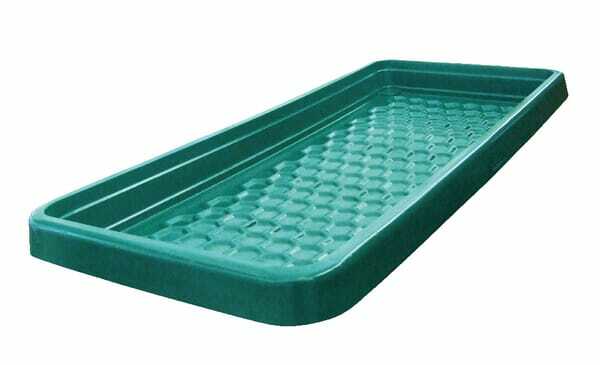 Pièces agricoles - Cloture,Jardin & Sylviculture - Conteneur polyéthylène vert 200L 2000x900x150mm Suevia