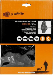 Pièces agricoles - Cloture,Jardin & Sylviculture - Isol. de soutien W noir (x25)