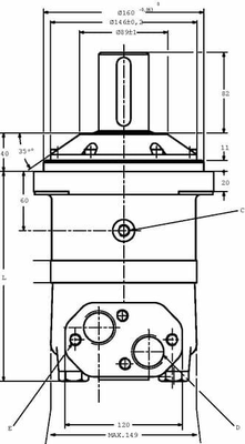 Pièces agricoles - Hydraulique - Moteur Orbit Cardan Ø50, Stand