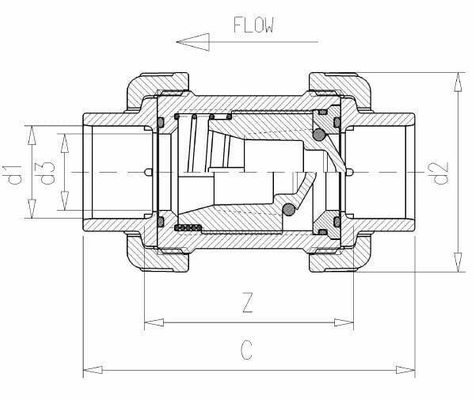 Pièces agricoles - Hydraulique - Capet anti-retour 63 / DN 50