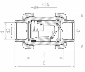 Pièces agricoles - Hydraulique - Capet anti-retour 63 / DN 50