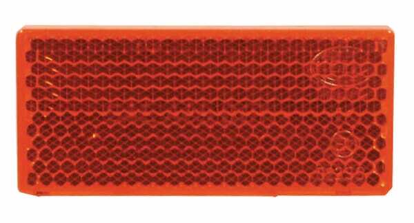 Pièces agricoles - Eclairage - Catadioptre rectangle rouge 70x31,5mm autocollant
