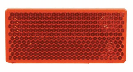 Pièces agricoles - Eclairage - Catadioptre rectangle rouge 70x31,5mm autocollant