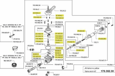 Pièces agricoles - Pièce Pulvérisateur - Kit de joints p. 1702068(M170)