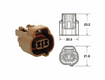 Connectique femelle série 090 SMTO BIHR type origine 2 voies marron - 5 pcs