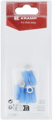 Pièces agricoles - Eclairage - Cosse à anneau bleue Ø5mm - 1,5-2,5mm² (6)