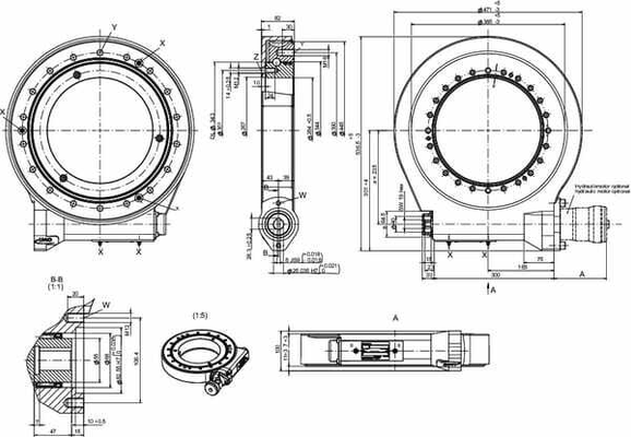 Pièces agricoles - Hydraulique - Raccord tournant hydr. 264mm