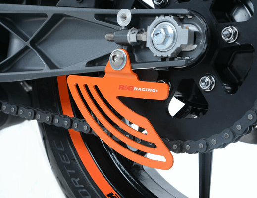 Pièces Quad & Motos - Equipement véhicule - Protège couronne (dent de requin) R&G RACING alu noir KTM RC125