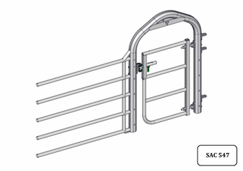 Materiels - Cage de contention - PACK DE 6 AVANT EX5 PASSAGE LARGE AVEC PORTILLON CINTRE