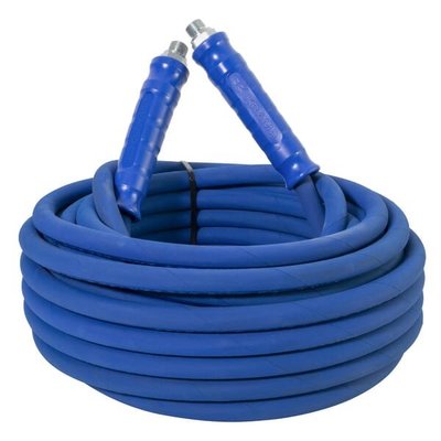 Pièces agricoles - Hydraulique - Tuyau haute pression 3/8" 2m 400 bar 155°C Embouts mâles 3/8", bleu