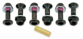 Kit vis et écrous de couronne Bolt noir par 6