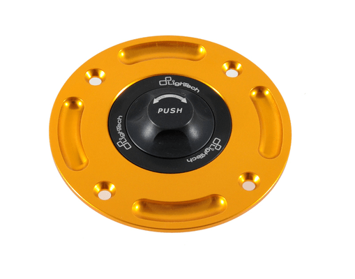 Pièces Quad & Motos - Pièces communes - Bouchon de réservoir LIGHTECH noir/or 1/4 tour Aprilia RSV4R