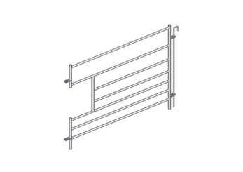 Materiels - Accessoires 50Kg-70Kg - PACK DE 6 CLAIES OVIN 7 LISSES H.1M L.1.25M AVEC DECOUPE ABREUVOIR