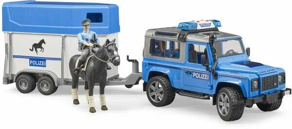 Loisirs - Jouets - Land Rover Police avec van pour chevaux