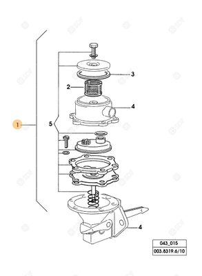 Pièces agricoles - Pieces moteur - POMPE ALI.EX 2.4519.180.0