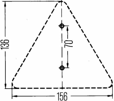 Pièces agricoles - Eclairage - Catadioptre triangle rouge 156x136 mm à visser