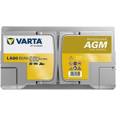 Pièces agricoles - Eclairage - Battery 12V 80Ah 800A LA80 VARTA Professional Dual Purpose AGM