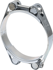 Pièces agricoles - Fasteners - Collier de serrage, 95-105 mm double boulon, double bande DIN912 zingué Kramp
