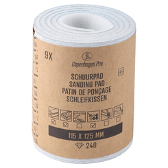 Chimie - Chimie divers - Patin de ponçage K240 115x125mm (9x)