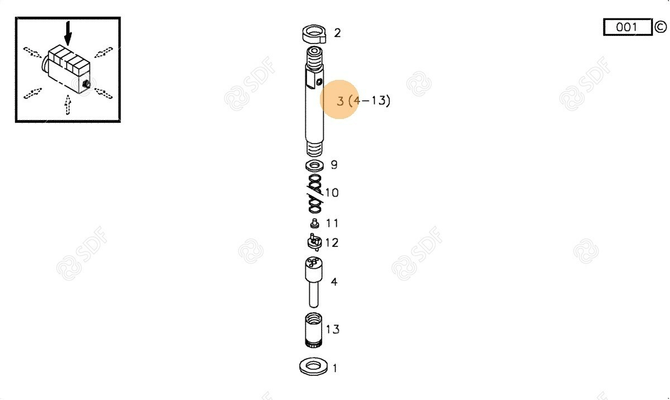 Pièces agricoles - Pieces moteur - INJECTEUR COMPLET