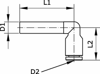 Pièces agricoles - Pièce pneumatique - Embout réducteur en L 10mm