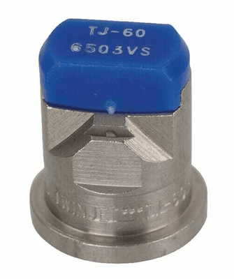 Pièces agricoles - Pièce Pulvérisateur - Buse à double jets plat TJ 65° 3 bleu acier inoxydable TeeJet