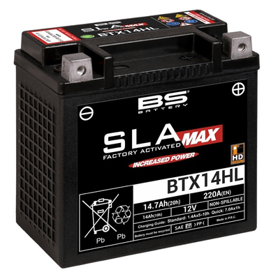 Pièces Quad & Motos - Electrique - Batterie BS BATTERY SLA Max sans entretien activé usine - BTX14HL