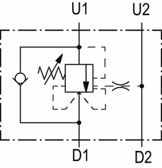 Pièces agricoles - Hydraulique - Soupape d'équilibrage R1116 3/8 G5P4