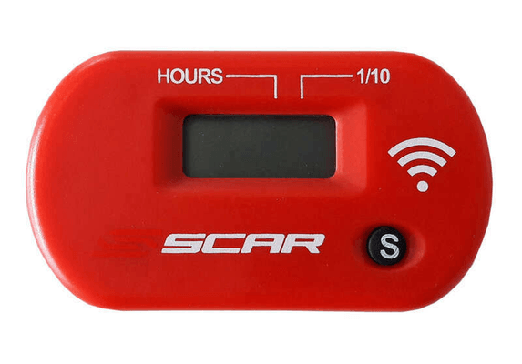 Pièces Quad & Motos - Equipement véhicule - Compteur d'heures SCAR Sans-fil avec Velcro rouge