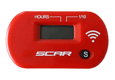 Compteur d'heures SCAR Sans-fil avec Velcro rouge
