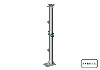 Materiels - Accessoires 20Kg-30Kg - POTEAU -4P- DE CONTENTION TREFLE 1D + 2 SURLOCK L.2.M SUR PLATINE