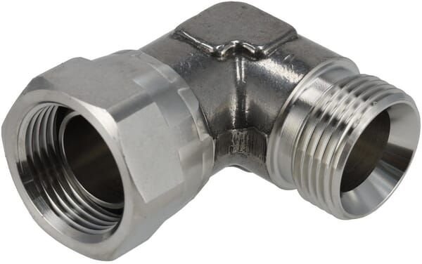 Pièces agricoles - Hydraulique - Raccord coudé M/F 1" BSP SS