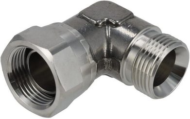 Pièces agricoles - Hydraulique - Raccord coudé M/F 1" BSP SS
