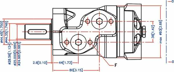 Pièces agricoles - Hydraulique - Moteur Orbit , Cardan Ø25,4-L,